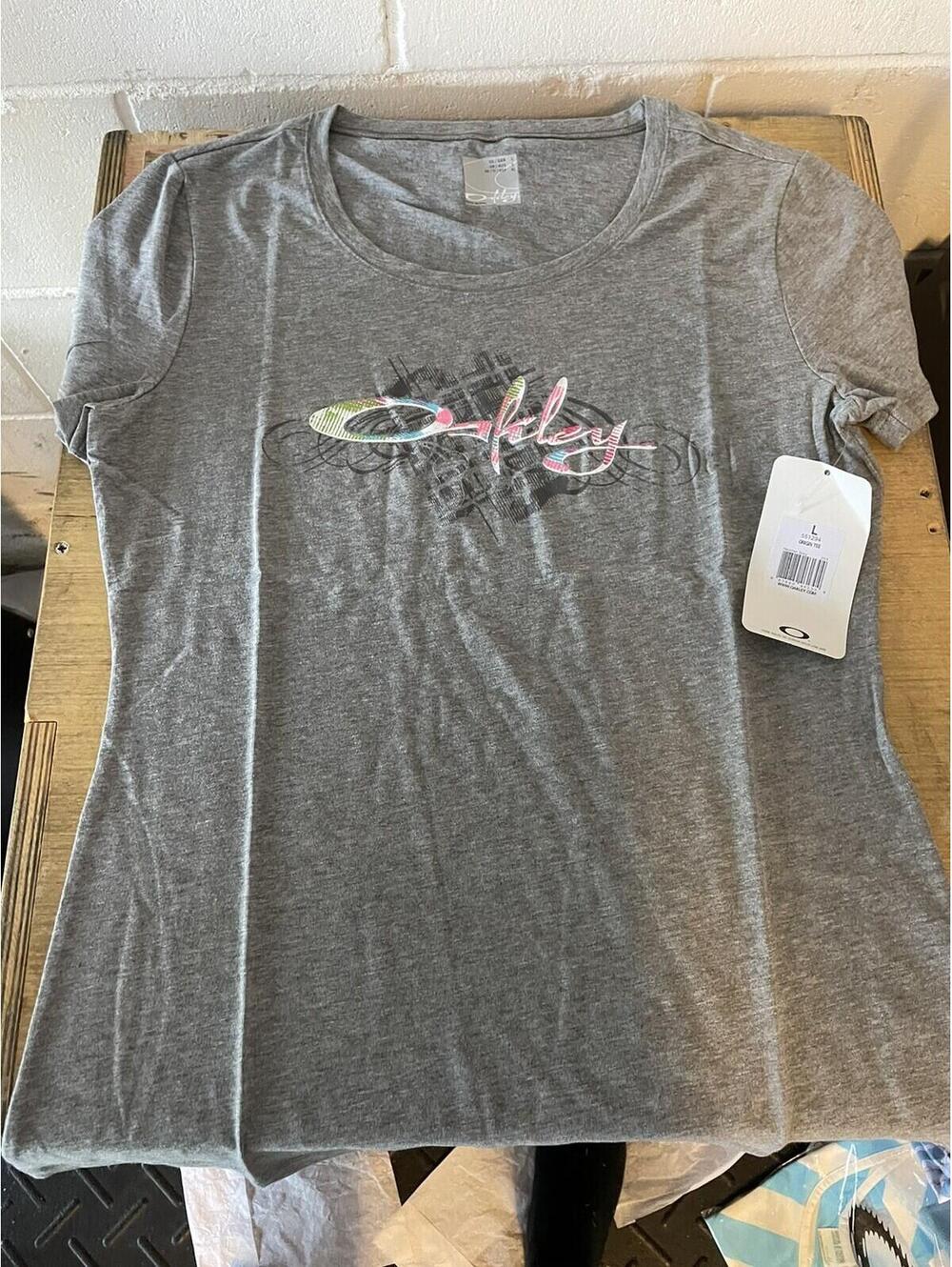 Oakley Women Origin Tee Heather Grey Size Large new